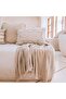 Linen Sea Shell Embroidered Bohemian Cream Handcrafted Pillow Throw Pillow Cover Summer Collection Semıcırcle - 4