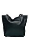 Black Women's Soft Washed Leather Casual High Quality Shoulder Bag - 2