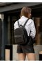 Faux Leather Daily Use 2 Compartment Women's Backpack - 2