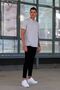 Smoke Gray Sports Polo Collar Buttoned Cotton Casual Short Sleeve Regular Fit T-shirt - 2