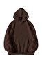 Brown Unisex Oversize Hooded Kangaroo Pocket Middle Finger RickMorty Printed Sweatshirt Hoodie - 2