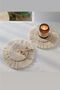 Cream Round Macrame Coasters (1 Piece) - 3