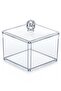 Transparent Square Cotton Cover and Cotton Swab Box