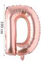 Foil Balloon Letter D Helium Balloon 100 Cm Rose Color - Letter D Balloon - Letter Foil Balloon - Letter D Balloon