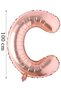 Foil Balloon Letter C Helium Balloon 100 cm Rose Color - Letter C Balloon - Letter Foil Balloon - Letter C Balloon
