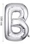 Foil Balloon Letter B Helium Balloon 100 cm Silver Color - Letter B Balloon - Letter Foil Balloon - Letter B Balloon