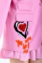 Pink Embroidery Detailed Design Jacket - 7