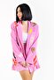 Pink Embroidery Detailed Design Jacket - 3