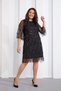 Women's Black Fringe Sequin Embroidered Plus Size Women's Elegant Evening Dress - 8