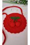 Organic Handmade Knitted 100% Cotton Cherry Model Children's Bag