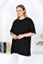 Women's Black Long T-Shirt - 3