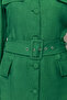 Khaki Belted Linen Look Woven Shirt Dress TCTSS24EB00017 - 5
