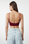 Burgundy Seamless/Seamless Rope Strap Wire Free Cupless Bralette Knitted Bra Thmaw22Su0030 - 5