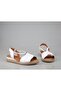 1276 Genuine Leather White Women's Sandals - 4