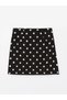 Narrow Fit Polka Dot Linen Blended Women's Skirt - 6