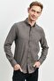 Men's Brown Slim Fit Slim Fit Button Collar Flannel Lumberjack Shirt
