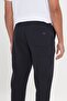 Men's Black Standard Fit Regular Cut 3 Thread Fleece Cotton Comfortable Sweatpants - 5