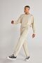 Unisex Beige Standard Fit Regular Cut Pocketed Cotton Stretchy Sweatpants - 6