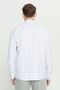 Men's White-Khaki Comfort Fit Relaxed Fit 100% Cotton Classic Collar Dobby Shirt - 5