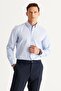 Men's Light Blue Slim Fit Slim Fit Button Collar Patterned Shirt - 5