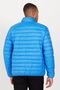 Men's Blue Standard Fit Regular Cut Stand Collar Ultra Light Fiber Filled Coat - 5