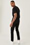 Men's Black Comfort Fit Relaxed Cut Denim Jeans Trousers - 4