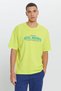 Men's Yellow Real Madrid Licensed Oversize Fit Loose Cut 100% Cotton Crew Neck T-Shirt - 3