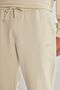Unisex Beige Standard Fit Regular Cut Pocketed Cotton Stretchy Sweatpants - 4