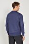 Men's Indigo Standard Fit Regular Cut Polo Collar Knitwear Sweater - 5
