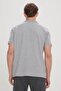 Men's Gray Melange 100% Cotton Non-Curling Pique Polo Collar Slim Fit Slim Fit T-Shirt - 7
