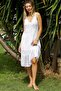 Italian White Strappy Ruffled Woven Casual Dress - 2