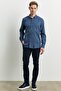 Men's Indigo Slim Fit Slim Fit Button Collar Flannel Lumberjack Shirt - 2
