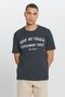 Men's Black Comfort Fit Relaxed Fit 100% Cotton Soft Texture Printed Crew Neck T-Shirt - 3