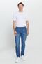 Men's Blue Comfort Fit Relaxed Fit Cotton Denim Jean Trousers - 3
