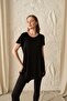 Black Large Size Single T-Shirt - 4