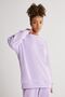 Unisex Lilac Oversize Loose Fit Crew Neck Cotton Flexible Sweatshirt - 6