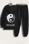 Unisex Yin & Yang Printed Tracksuit Set