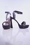 Hard Mirror Serie Stone Ankle Laced High Heels Women's Shoes - 3