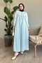 Robalı Patlı Ice Blue Denim Dress - 4