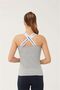 U.S. Polo Assn.Women's Gray Melange Cross Strap Singlet - 3