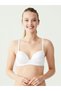 - Women's White Earless Hollow Bra 66142
