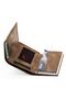 Men's Brown Genuine Leather Mechanical Wallet Card Holder - 2