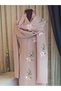 Medina Silk Embroidered Tied Prayer Dress+shawl, Silk Morning Gown, Dowry Prayer Dress & Morning Gown - 2