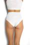 Women's White Laser Cut High Waist Panties 699 - 3