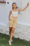 Apricot Color - Short Leg Muslin Shorts with Double Pockets and Elastic Tie Waist - 3