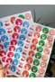 New Year Sticker 3.5 cm 48 Pieces Flower Cut Sticker, Cheerful Faces, Happy New Year Sticker, Opaque - 5