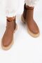 Emma Women's Genuine Leather Double Sided Elastic Tan Boots - 7