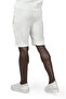 White Lycra Men's Pique Combed Cotton Shorts - Elastic Waist, Laced -2402391 - 5