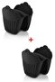 2 Pieces Silicone Fireproof Oven Gloves, Holder, Microwave Handle, Handle, Pull, Quak Vak Black Hh
