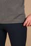 Men's Smoke Colored Polo Collar T-Shirt with Pockets - 6
